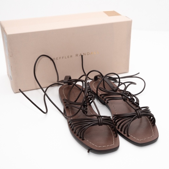 Loeffler Randall Romy Lace Up Ankle Tie Strappy Sandals - Picture 2 of 8